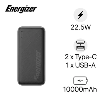 Pin Sạc Dự Phòng Energizer UE10055PQBK 10.000mAh 22.5W PD + QC 3.0 – Gọn Nhẹ, Sạc Nhanh, An Toàn