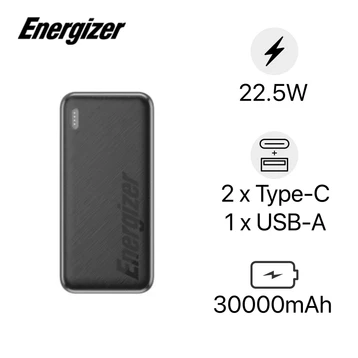 Pin Sạc Dự Phòng Energizer UE30055PQBK – 30.000 mAh, 22,5W PD + QC – Sạc Nhanh, 3 Cổng, Năng Lượng Bền Bỉ