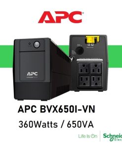 Bộ lưu điện UPS APC Easy BVX650I-VN 650VA AVR – Bảo vệ nguồn điện ổn định, an toàn cho thiết bị điện tử