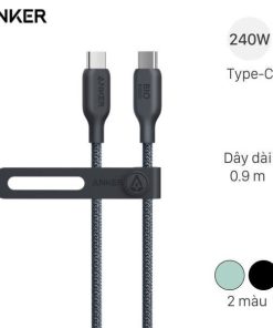 Cáp Anker 543 USB-C → USB-C Bio-Braided 0.9 m (Model A80E5)