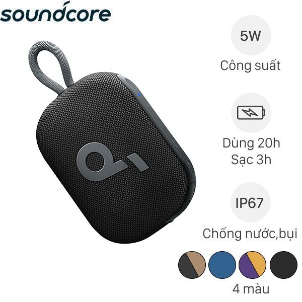 Anker Soundcore Select 4 Go (A31X1) – Loa Bluetooth di động, kháng nước IP67