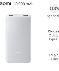 Pin sạc dự phòng 10000mAh Type C 22.5W Xiaomi Lite – Nhỏ gọn, sạc nhanh, tiện lợi mọi lúc