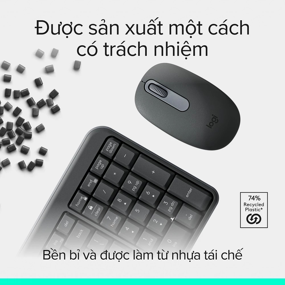 Combo Bàn Phím và Chuột Không Dây Logitech MK250 – Tiện Lợi, Bền Bỉ và Linh Hoạt - Ảnh 2