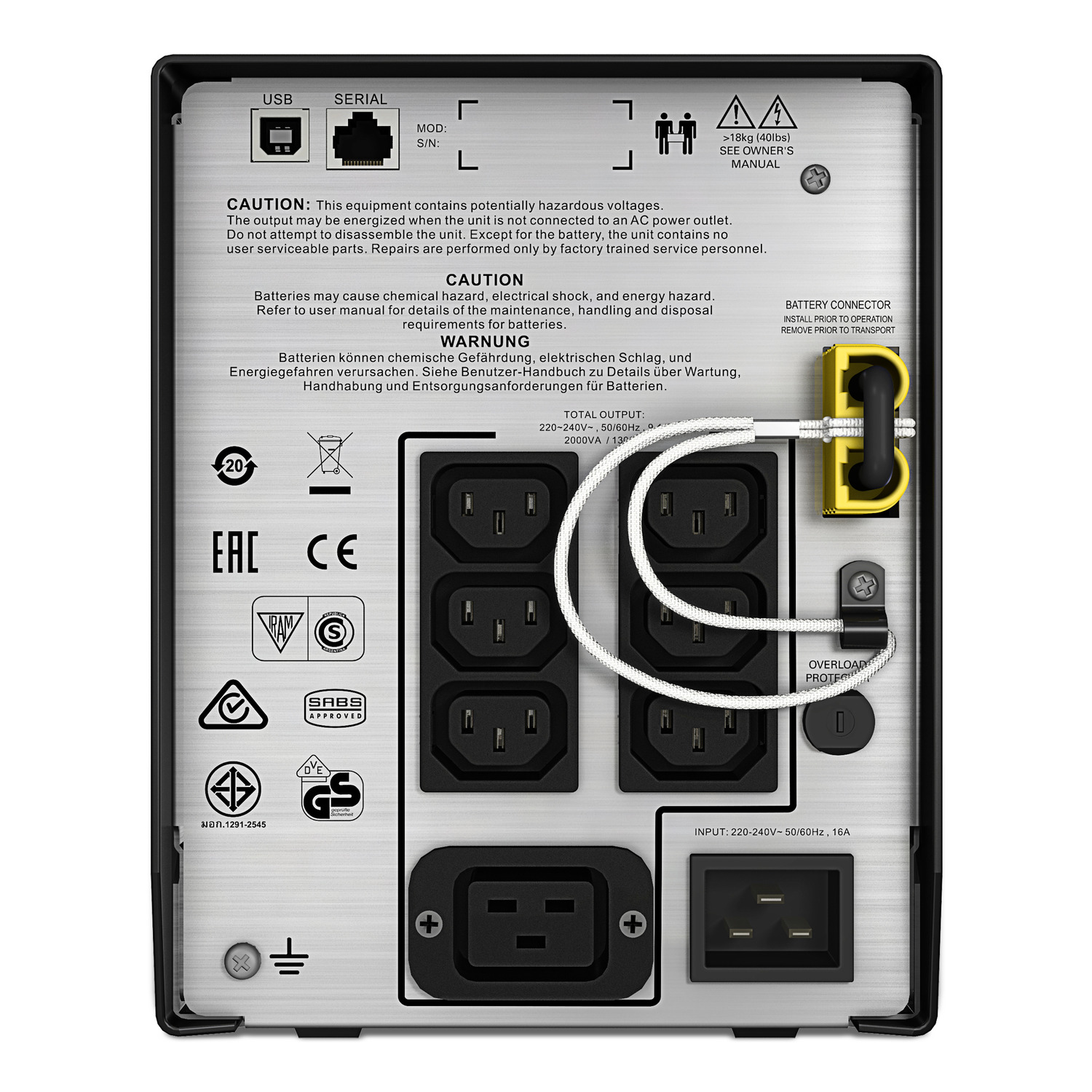 Bộ lưu điện APC Smart-UPS SMC2000I (2000VA/1300W) – Hiệu năng mạnh mẽ, ổn định vượt trội - Ảnh 3