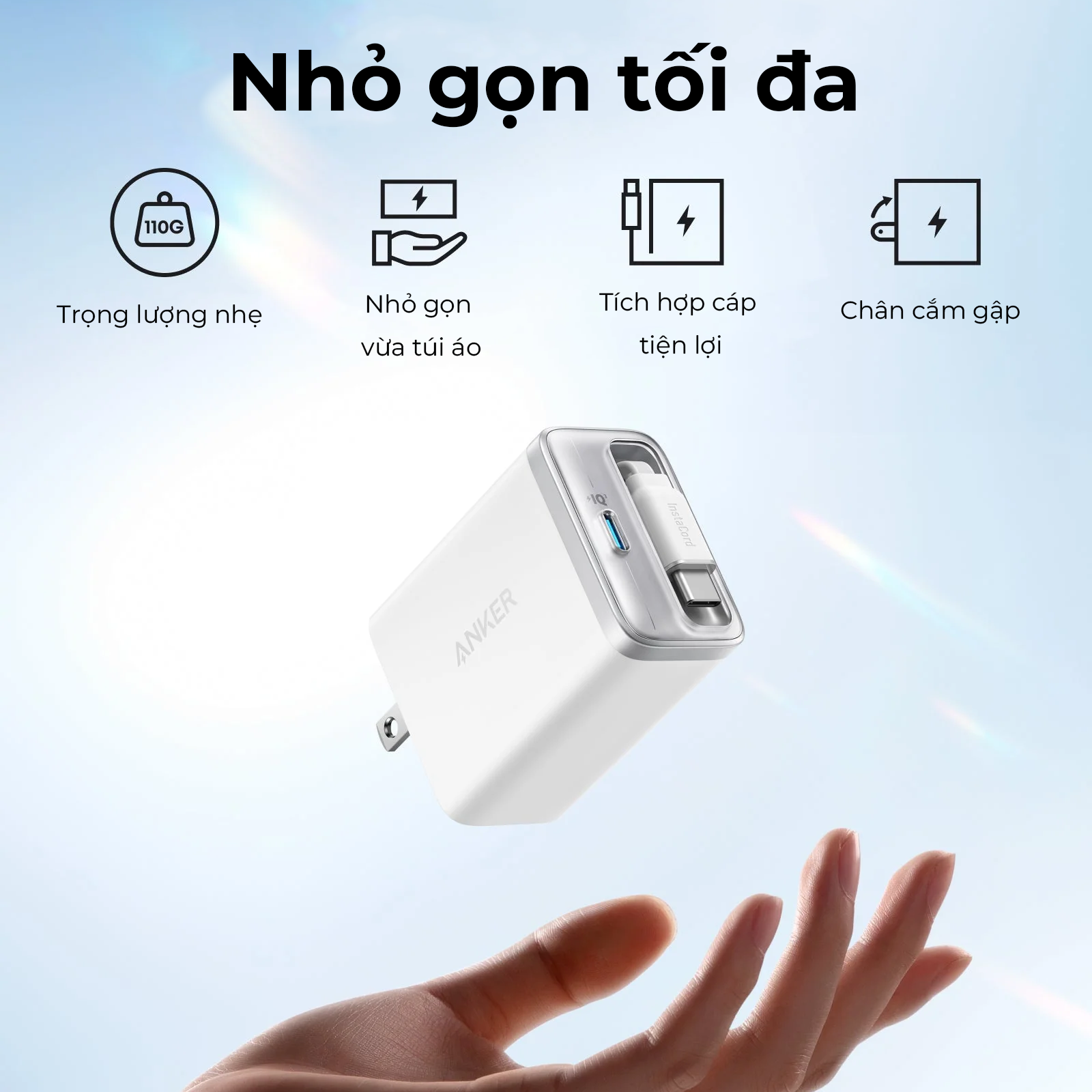 Sạc Anker Nano 35W (Tích Hợp Cáp USB-C Rút Gọn) - A2658 - Ảnh 5