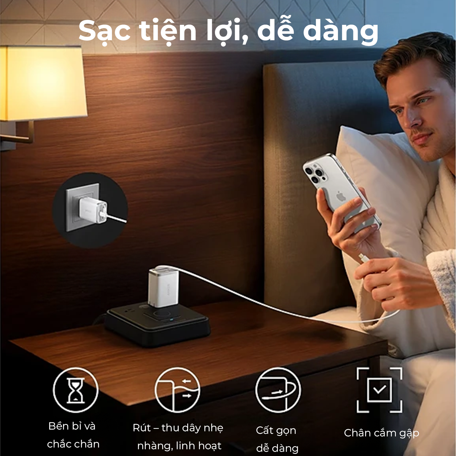 Sạc Anker Nano 35W (Tích Hợp Cáp USB-C Rút Gọn) - A2658 - Ảnh 7